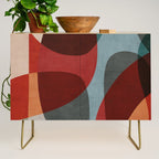 MCM Abstract Red Beige I Credenza Gallery Image 1