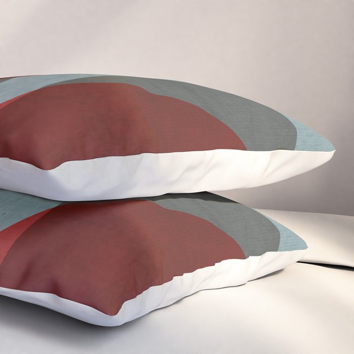 MCM Abstract Red Beige I Pillow Sham Gallery Image 3