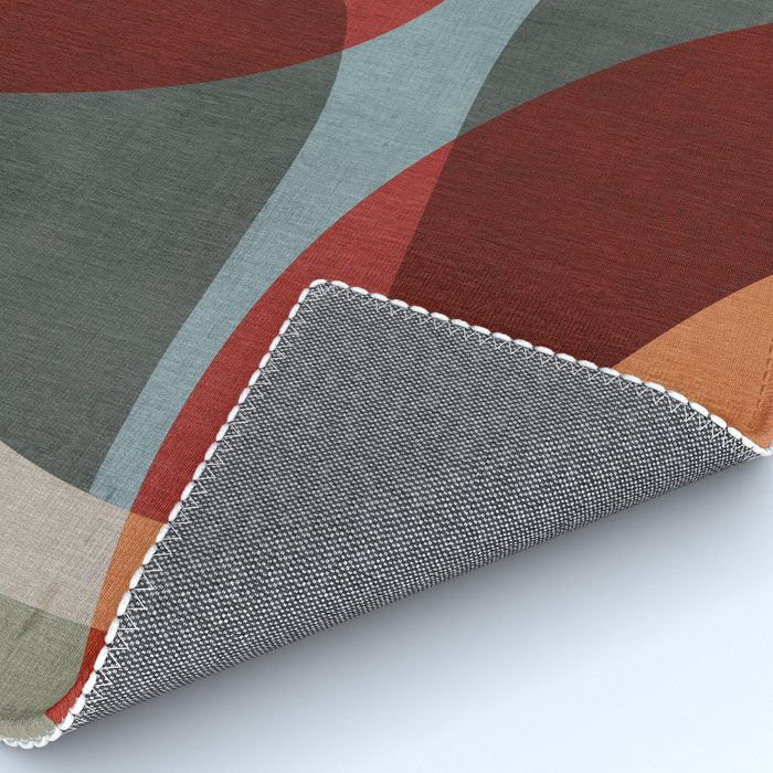 MCM Abstract Red Beige I Rug Gallery Image 4