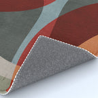 MCM Abstract Red Beige I Rug Gallery Image 4
