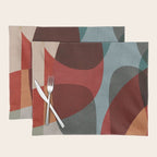 MCM Abstract Red Beige I Placemat Gallery Image 1