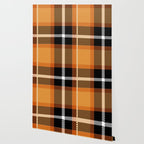 Orange + Black Plaid Wallpaper Gallery Image 2