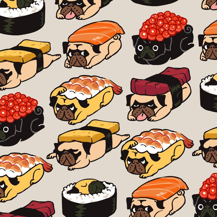 Sushi Pug Coffee Mug Gallery Image 2