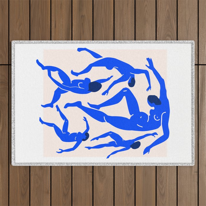 The Dance 3 | Henri Matisse - La Danse | Ultramarine Blue Edition Outdoor Rug Gallery Image 1