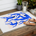 The Dance 3 | Henri Matisse - La Danse | Ultramarine Blue Edition Outdoor Rug Gallery Image 2