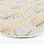 Golden Fan Leaf Art Deco Bath Mat Gallery Image 3