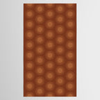 Boho Summer Sun Pattern IX Burnt Red and Orange Tablecloth Gallery Image 2