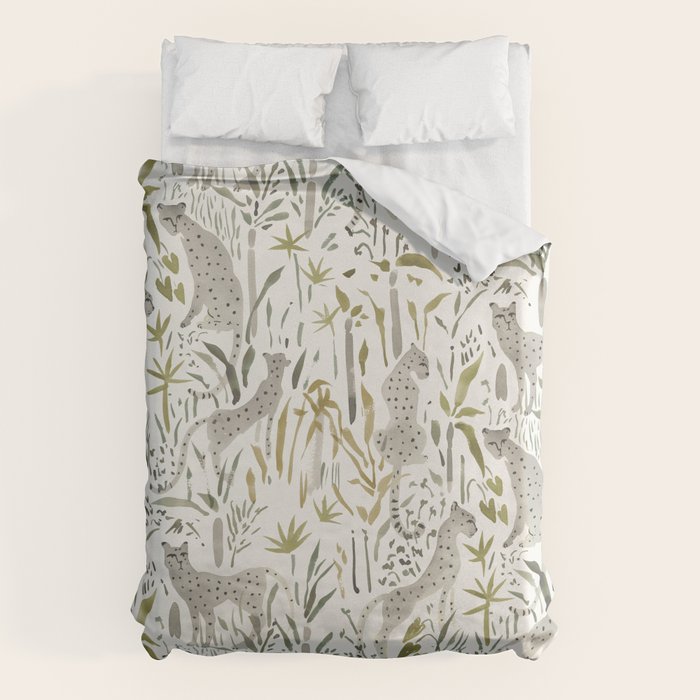 Grey Cheetahs Duvet Cover Gallery Image 1