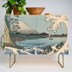 Utagawa Hiroshige - Sea Off Satta, Suruga Province - Vintage Japanese Woodblock Print Art, 1858. Credenza Gallery Image 1