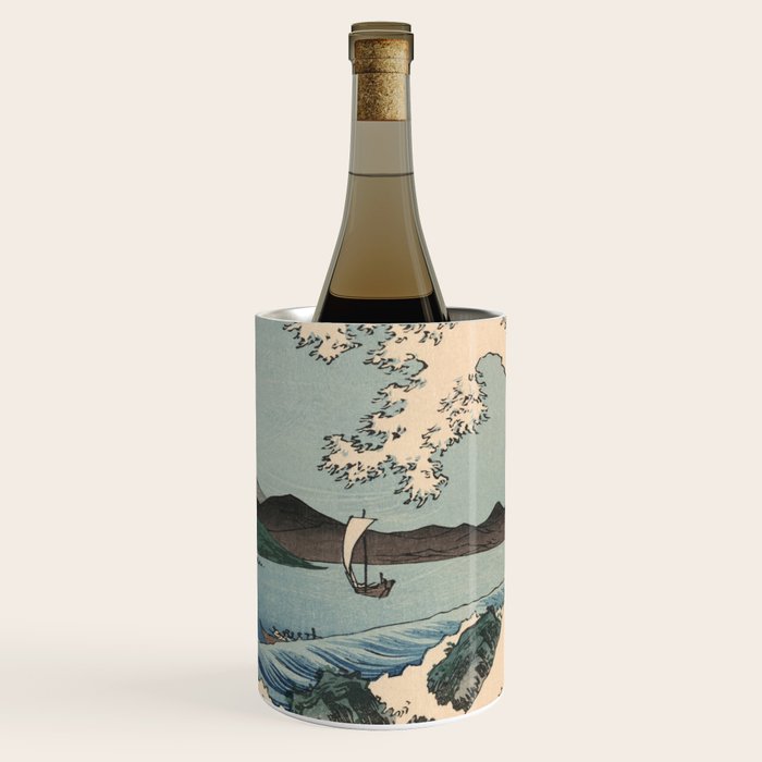 Utagawa Hiroshige - Sea Off Satta, Suruga Province - Vintage Japanese Woodblock Print Art, 1858. Wine Chiller Gallery Image 3