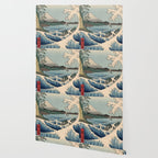 Utagawa Hiroshige - Sea Off Satta, Suruga Province - Vintage Japanese Woodblock Print Art, 1858. Wallpaper Gallery Image 2
