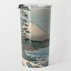 Utagawa Hiroshige - Sea Off Satta, Suruga Province - Vintage Japanese Woodblock Print Art, 1858. Travel Mug Gallery Image 3
