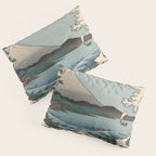 Utagawa Hiroshige - Sea Off Satta, Suruga Province - Vintage Japanese Woodblock Print Art, 1858. Pillow Sham Gallery Image 3