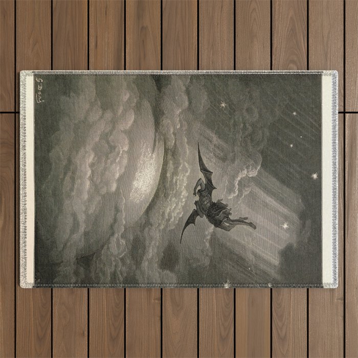 Gustave Doré - Fallen angel Outdoor Rug Gallery Image 1