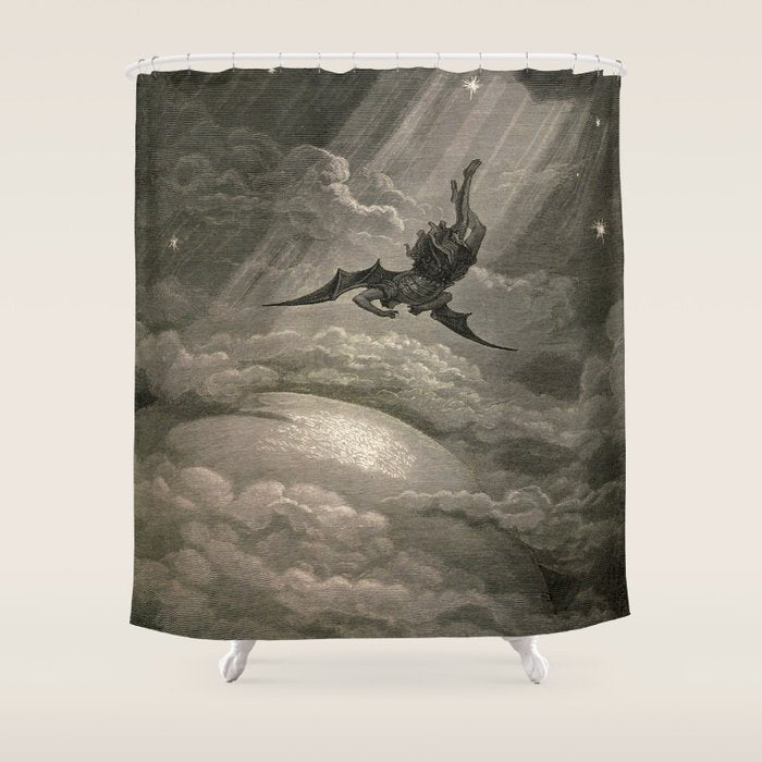 Gustave Doré - Fallen angel Shower Curtain Gallery Image 1