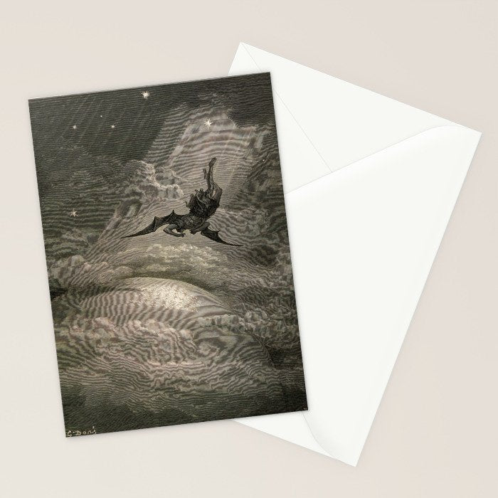 Gustave Doré - Fallen angel Stationery Card Gallery Image 2
