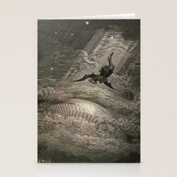Gustave Doré - Fallen angel Stationery Card Gallery Image 2