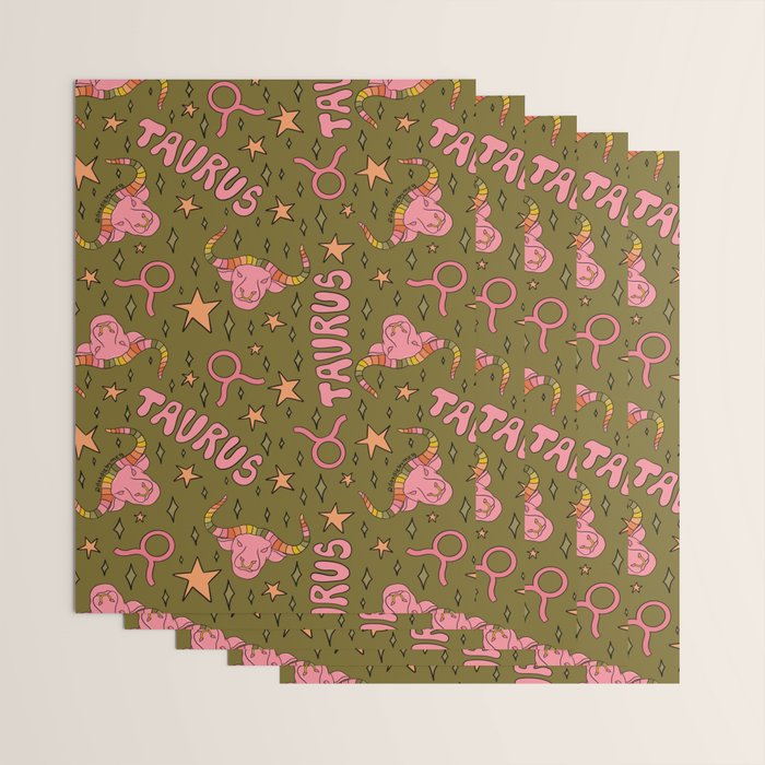 Taurus Print Wrapping Paper Gallery Image 3