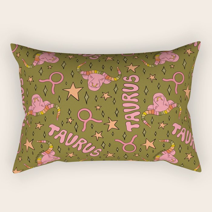Taurus Print Rectangular Pillow Gallery Image 2