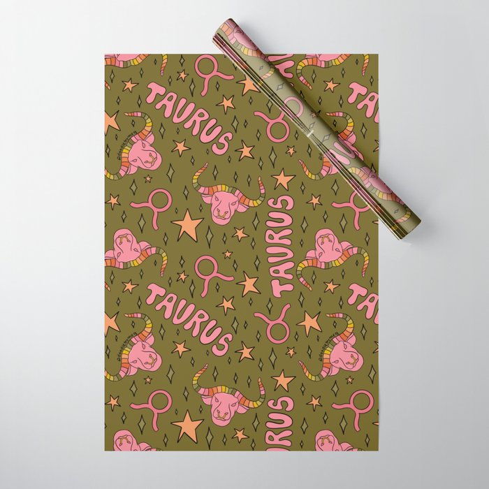 Taurus Print Wrapping Paper Gallery Image 1