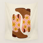 Cowgirl Boots â Blush & Mint Wall Tapestry Gallery Image 4