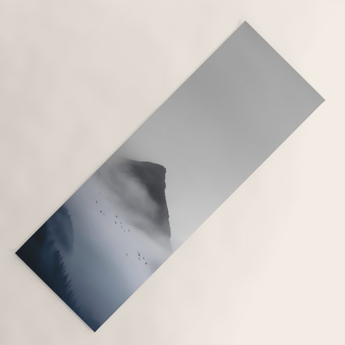 Still Summit - Birds Over Foggy Ridge Yoga Mat Gallery Image 1