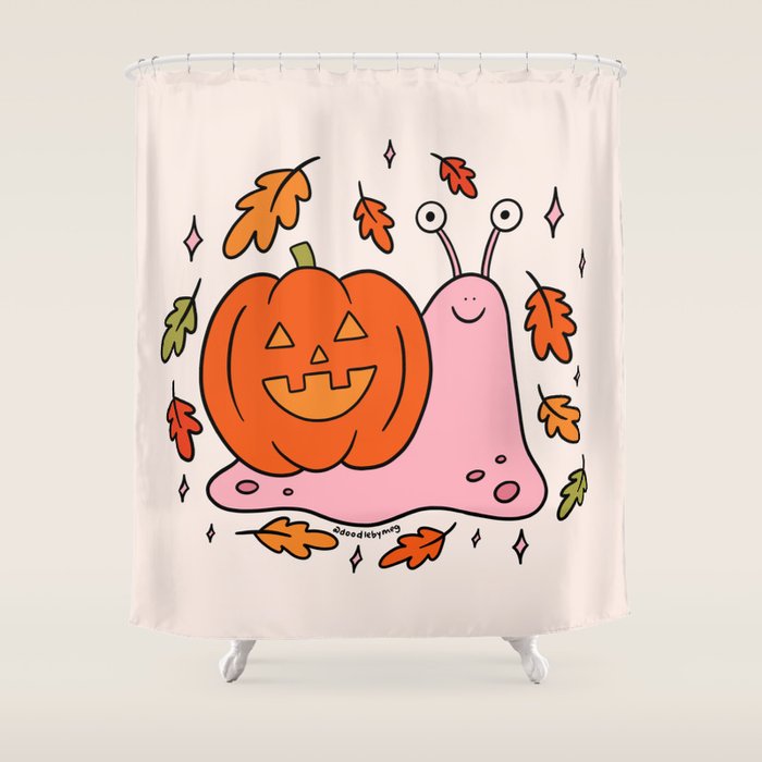 Spooky Snail Shower Curtain Gallery Image 1