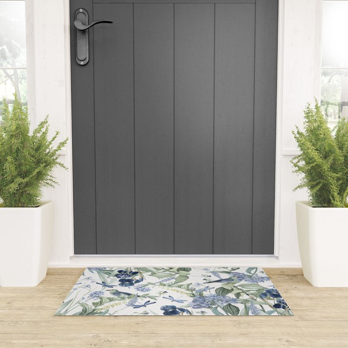 Beautiful Wildlife Garden Floral Welcome Mat Gallery Image 3