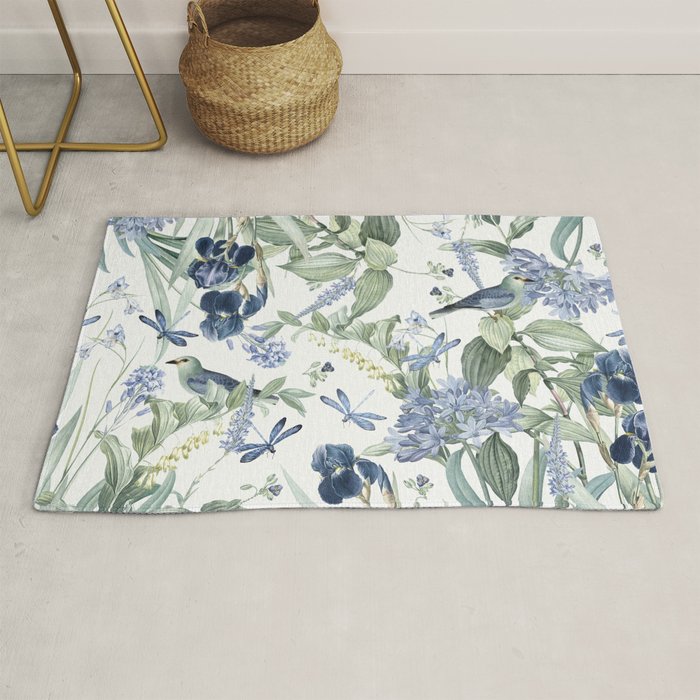 Beautiful Wildlife Garden Floral Rug Gallery Image 1