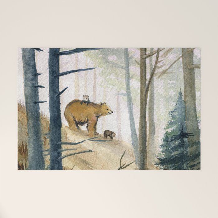 Bear Family 2 Welcome Mat Gallery Image 1