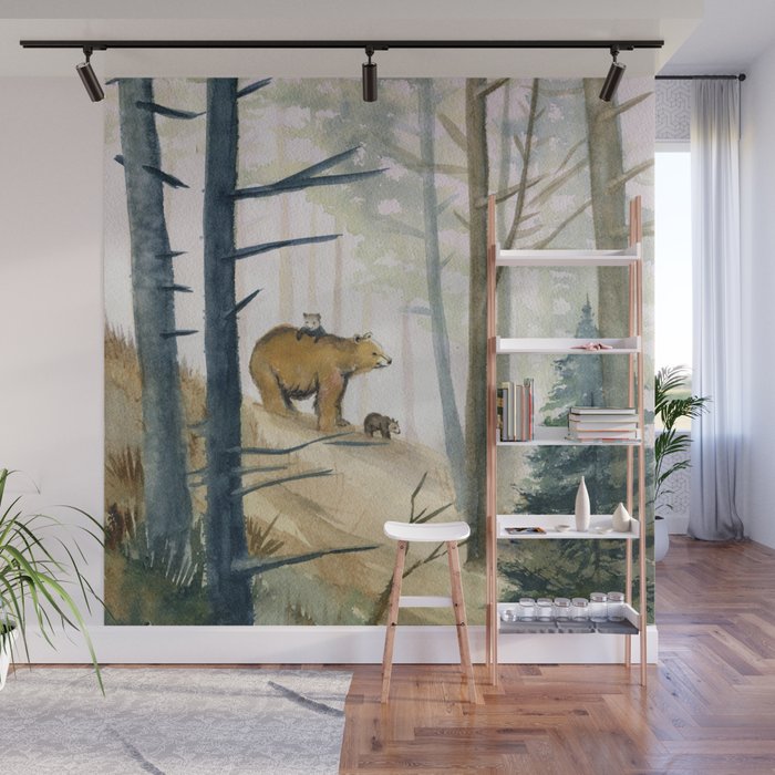 Bear Family 2 Wall Mural Gallery Image 1
