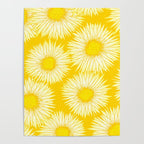 Yellow Sunflowers Floral Pattern Poster Gallery Image 4