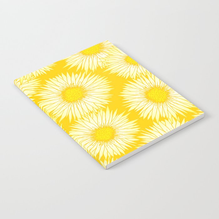 Yellow Sunflowers Floral Pattern Notebook Gallery Image 2