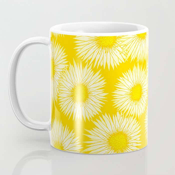 Yellow Sunflowers Floral Pattern Coffee Mug Gallery Image 3