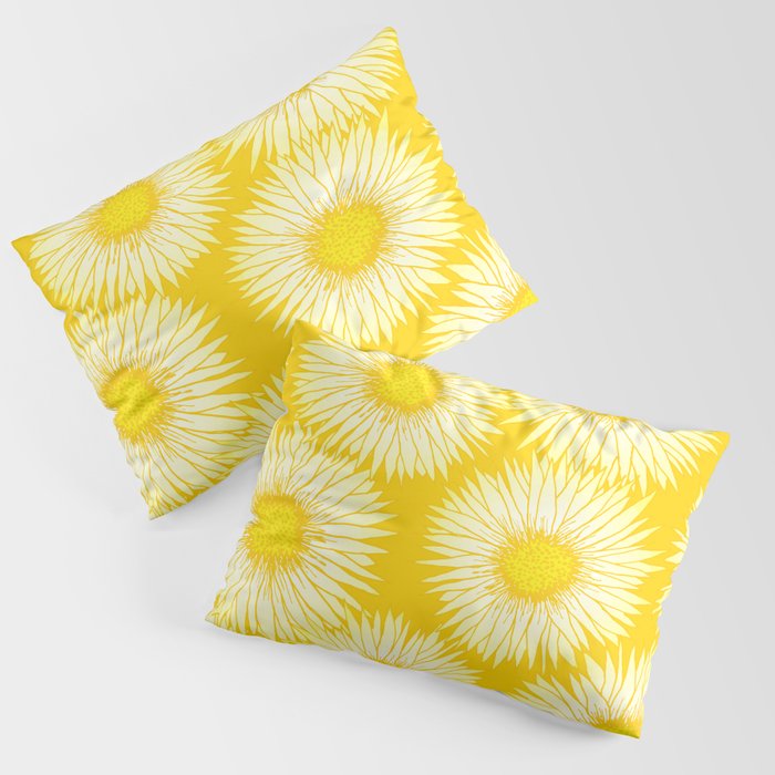 Yellow Sunflowers Floral Pattern Pillow Sham Gallery Image 3