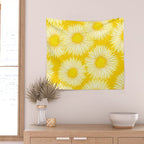 Yellow Sunflowers Floral Pattern Wall Tapestry Gallery Image 2