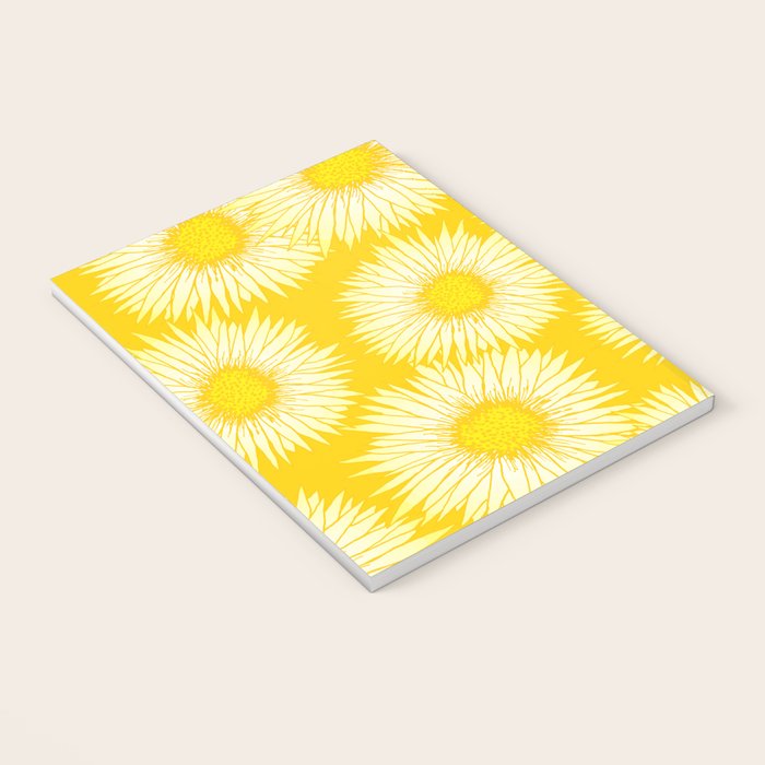 Yellow Sunflowers Floral Pattern Notebook Gallery Image 3