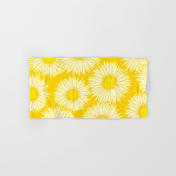 Yellow Sunflowers Floral Pattern Bath Towel Gallery Image 1