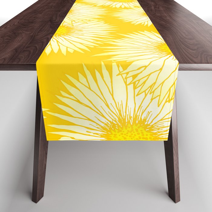 Yellow Sunflowers Floral Pattern Table Runner Gallery Image 1