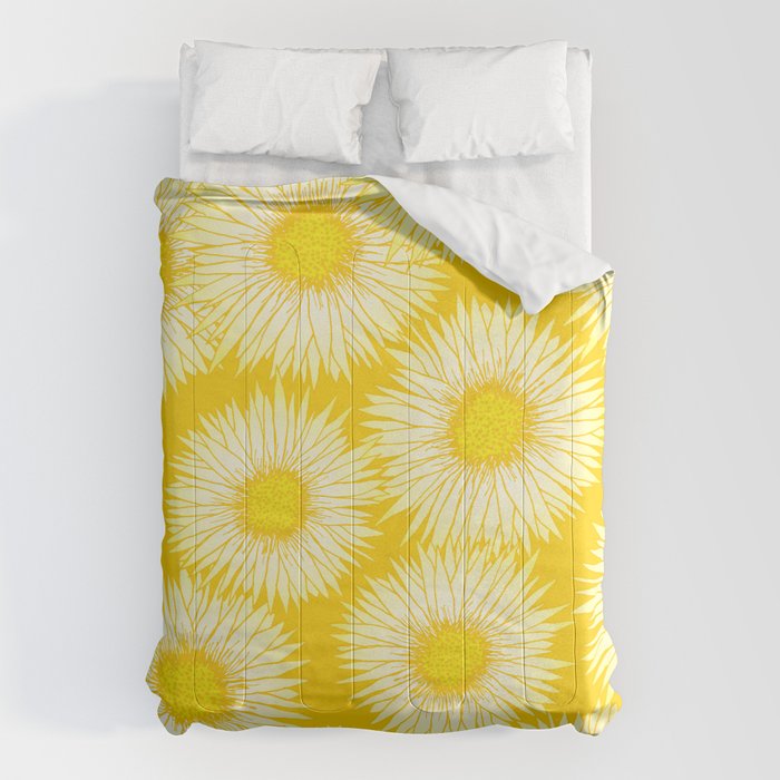 Yellow Sunflowers Floral Pattern Comforter Gallery Image 1