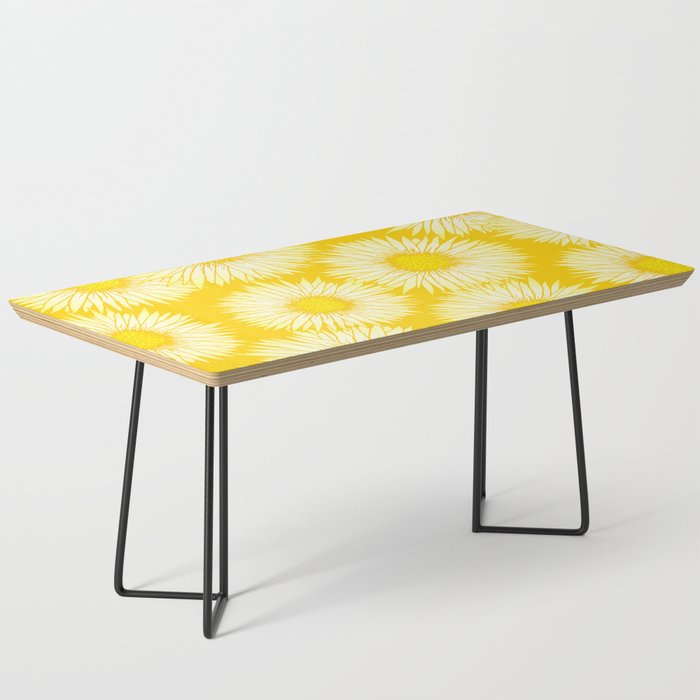 Yellow Sunflowers Floral Pattern Coffee Table Gallery Image 1