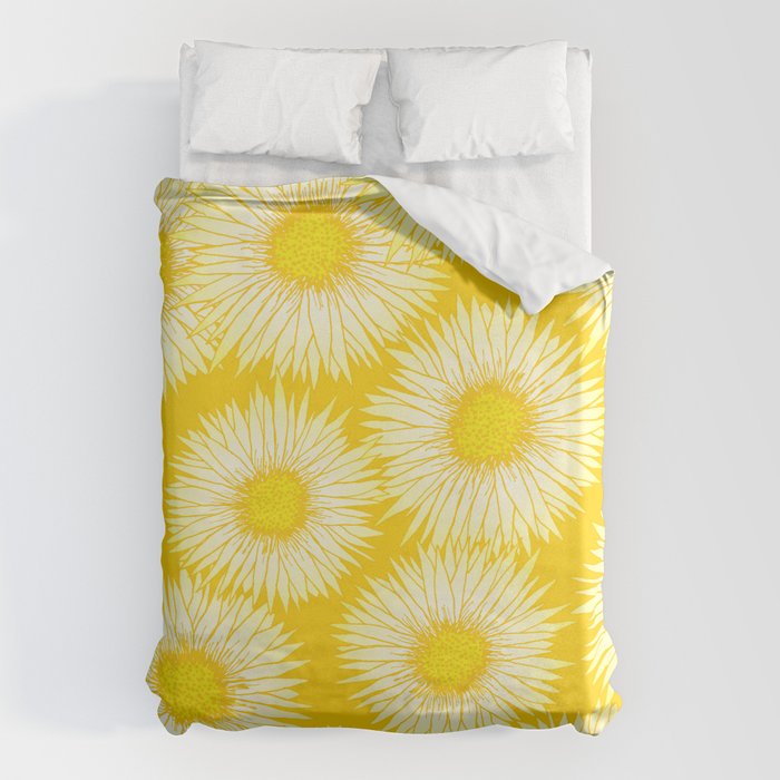 Yellow Sunflowers Floral Pattern Duvet Cover Gallery Image 6