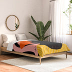 Squirt game with yellow shirt and black and pink background minimal  Comforter Gallery Image 2