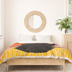 Squirt game with yellow shirt and black and pink background minimal  Duvet Cover Gallery Image 3