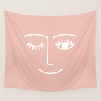 Wink (Pink) Wall Tapestry Gallery Image 4