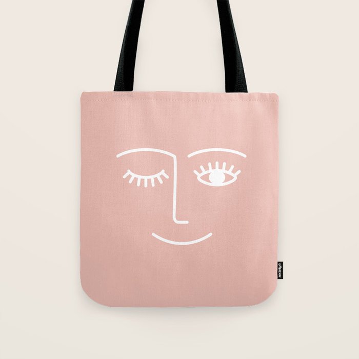 Wink (Pink) Tote Bag Gallery Image 1