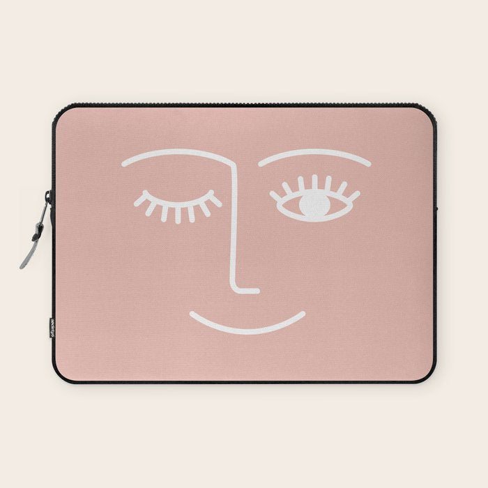 Wink (Pink) Laptop Sleeve Gallery Image 1