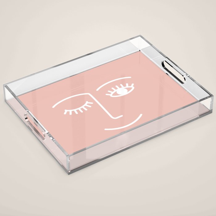 Wink (Pink) Acrylic Tray Gallery Image 1