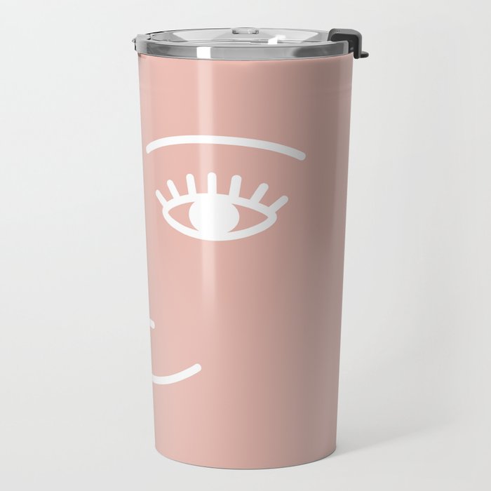 Wink (Pink) Travel Mug Gallery Image 2