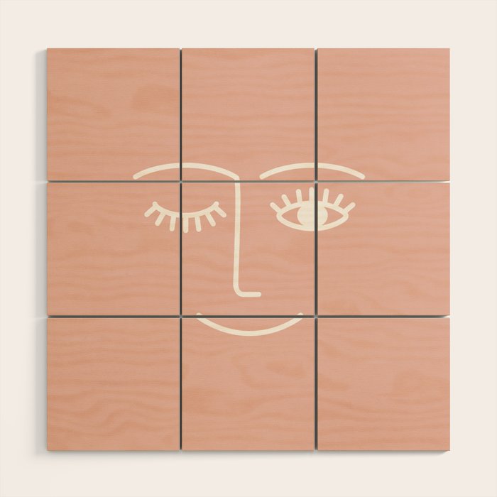 Wink (Pink) Wood Wall Art Gallery Image 1